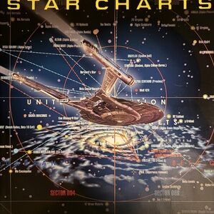 Star Trek Star Charts Complete Atlas of Star Trek Geoffrey Mandel 2002 1st Ed